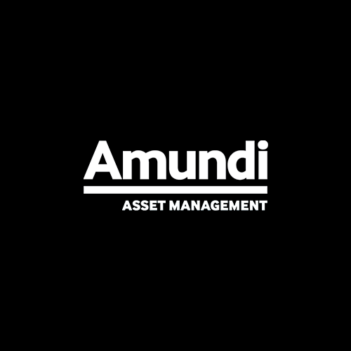 Logo Amundi blanc sur fond noir