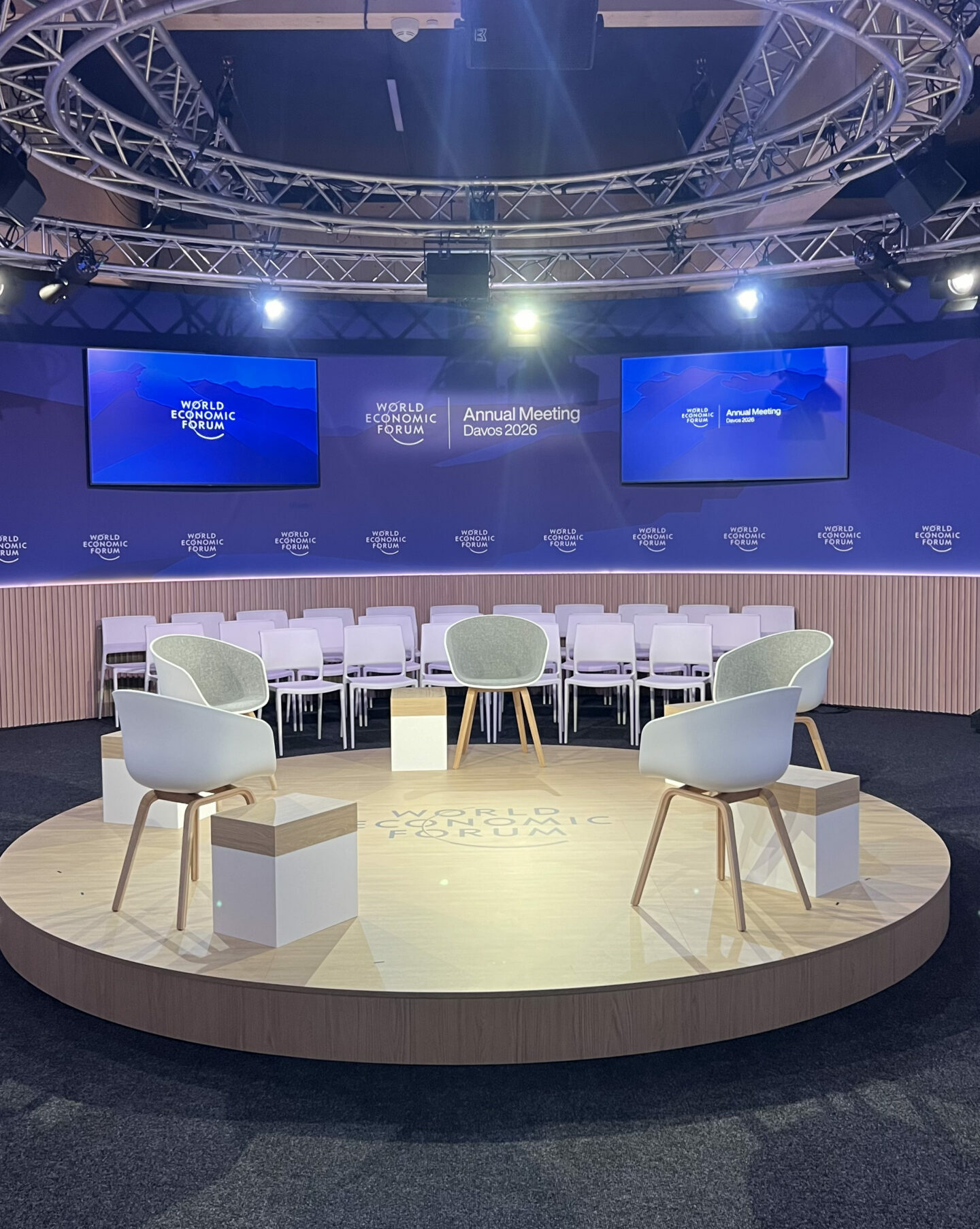 Image d'une salle de conférence lors du world economic forum