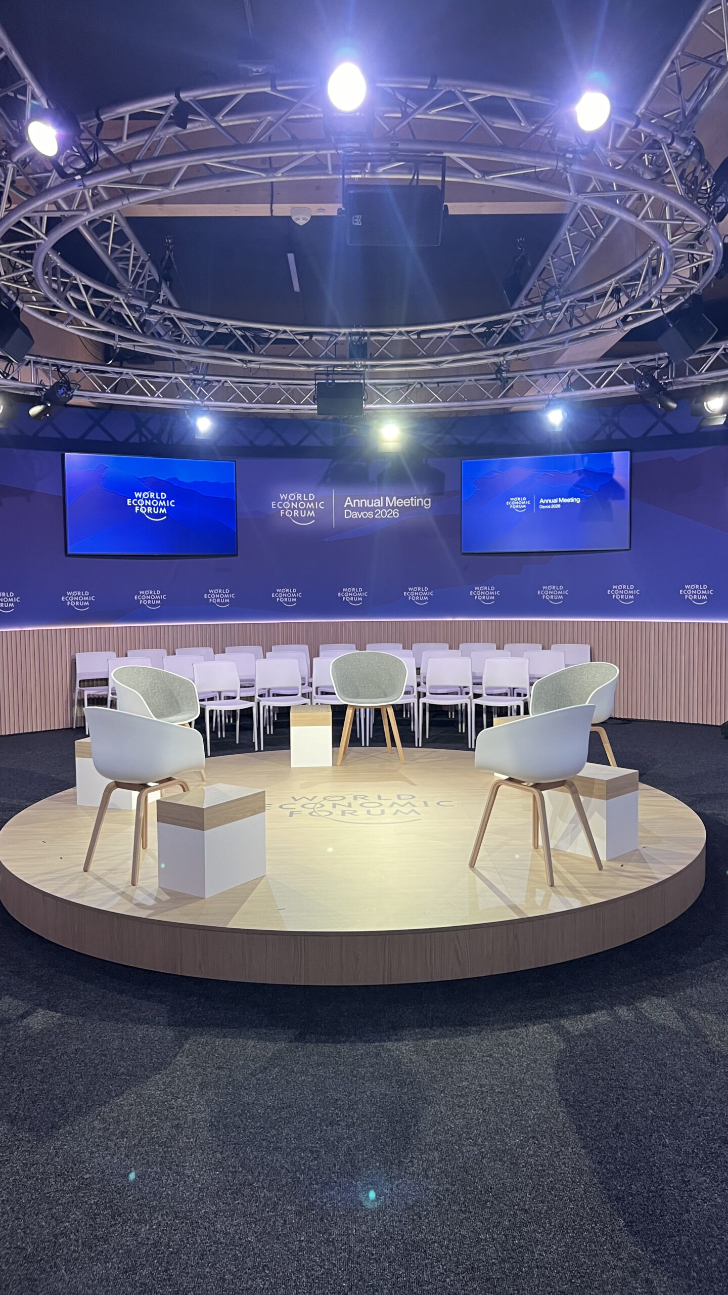 Image d'une salle de conférence lors du world economic forum